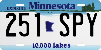 MN license plate 251SPY