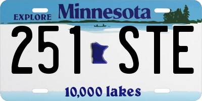 MN license plate 251STE