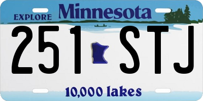 MN license plate 251STJ