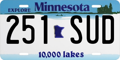 MN license plate 251SUD