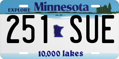 MN license plate 251SUE