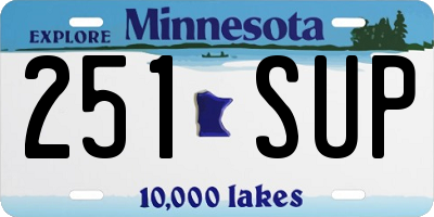 MN license plate 251SUP