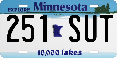 MN license plate 251SUT