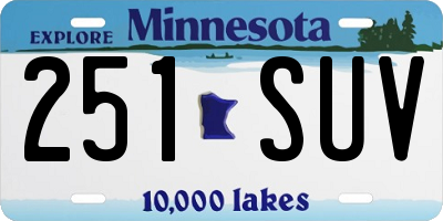 MN license plate 251SUV
