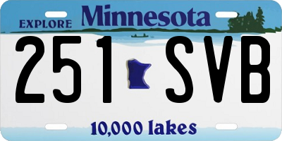 MN license plate 251SVB