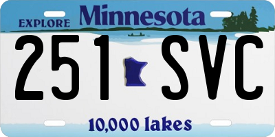 MN license plate 251SVC
