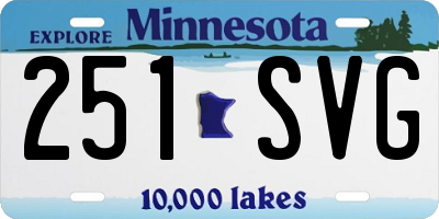 MN license plate 251SVG