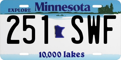 MN license plate 251SWF