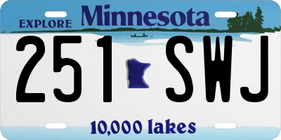 MN license plate 251SWJ