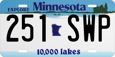 MN license plate 251SWP