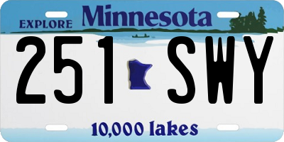 MN license plate 251SWY