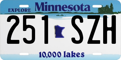 MN license plate 251SZH