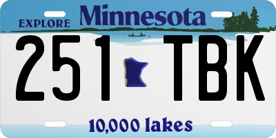 MN license plate 251TBK