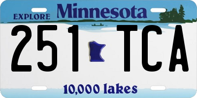 MN license plate 251TCA