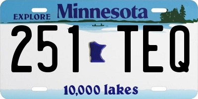MN license plate 251TEQ
