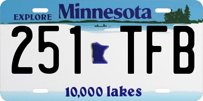 MN license plate 251TFB