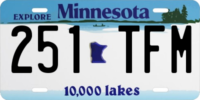 MN license plate 251TFM
