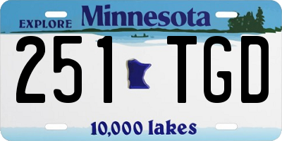 MN license plate 251TGD