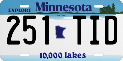 MN license plate 251TID