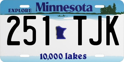 MN license plate 251TJK