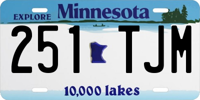 MN license plate 251TJM