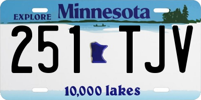 MN license plate 251TJV