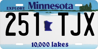 MN license plate 251TJX