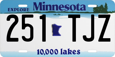 MN license plate 251TJZ