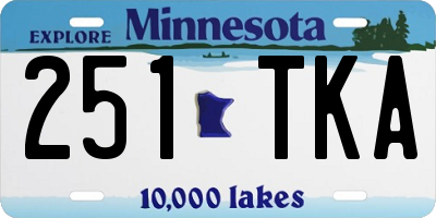 MN license plate 251TKA