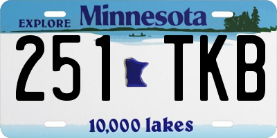 MN license plate 251TKB
