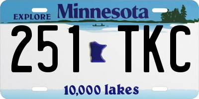 MN license plate 251TKC
