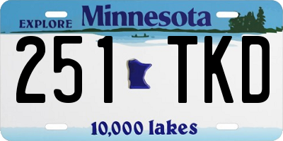 MN license plate 251TKD
