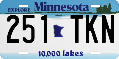 MN license plate 251TKN
