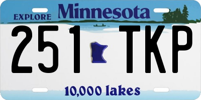 MN license plate 251TKP