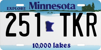 MN license plate 251TKR