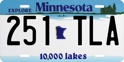 MN license plate 251TLA