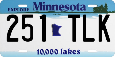 MN license plate 251TLK