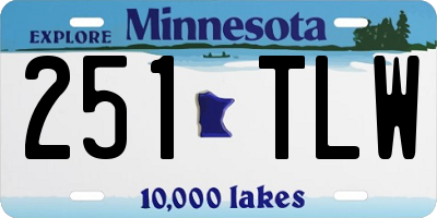 MN license plate 251TLW