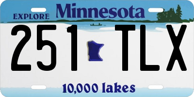 MN license plate 251TLX