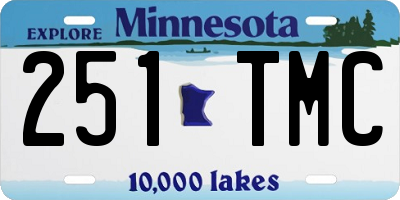 MN license plate 251TMC