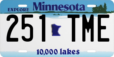 MN license plate 251TME