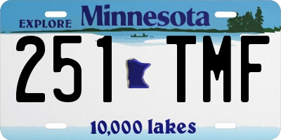 MN license plate 251TMF