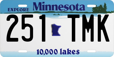 MN license plate 251TMK
