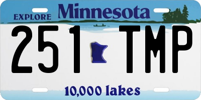 MN license plate 251TMP