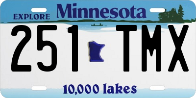 MN license plate 251TMX