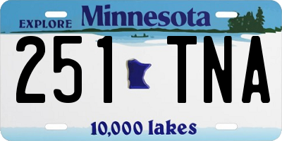 MN license plate 251TNA