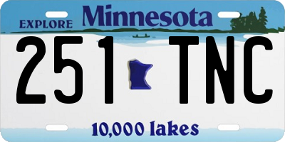 MN license plate 251TNC
