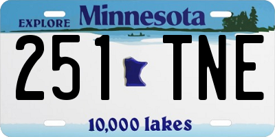 MN license plate 251TNE