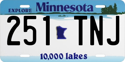 MN license plate 251TNJ