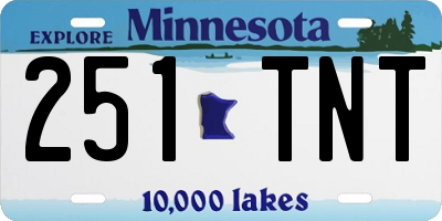 MN license plate 251TNT